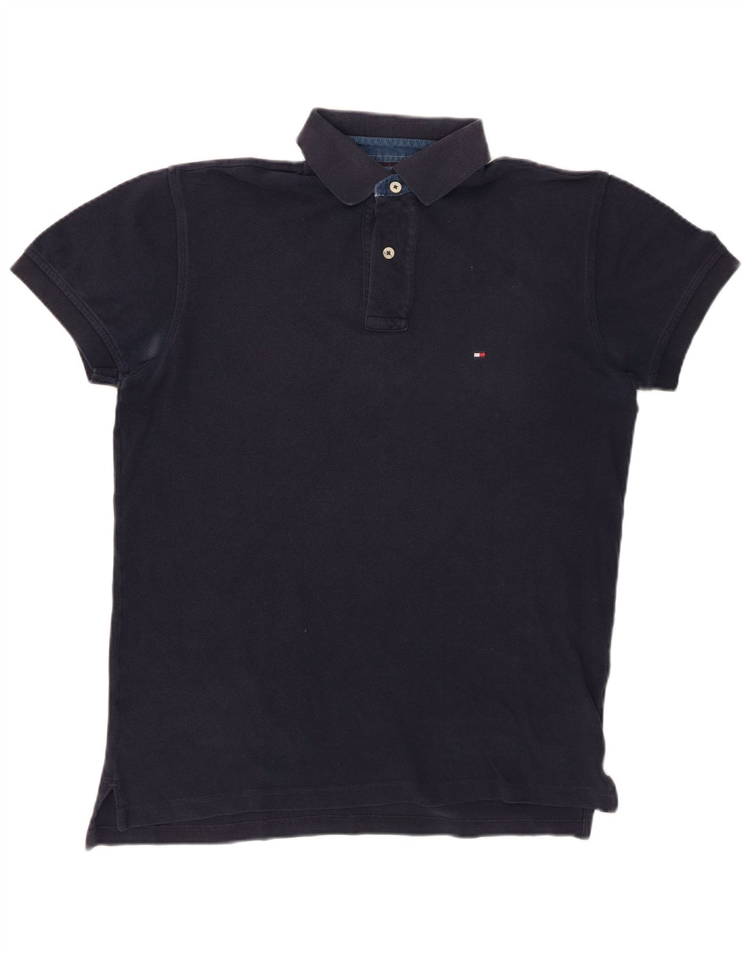 TOMMY HILFIGER Herren Poloshirt Small Marineblau Baumwolle