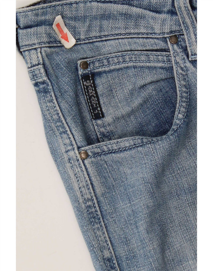 Armani Damen Bootcut Jeans W30 L29 Blaue Baumwolle