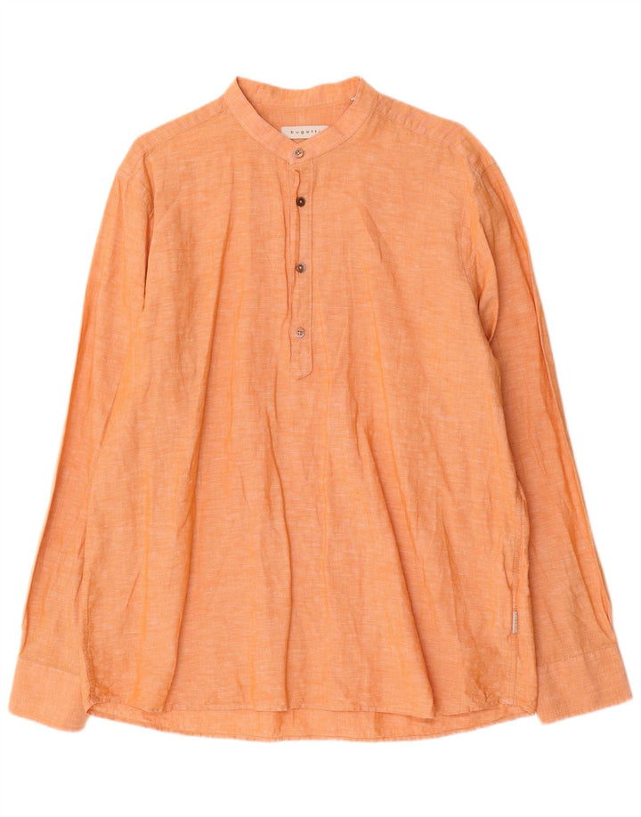 Bugatti Herren Pullover Shirt Größe 43/44 XL Orange Leinen