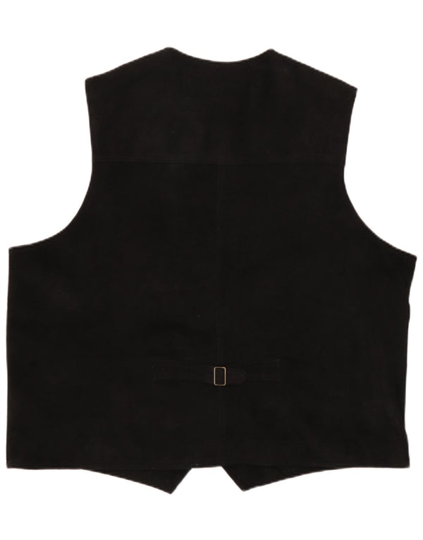 Pionier Herren Wildlederweste 4XL Schwarz