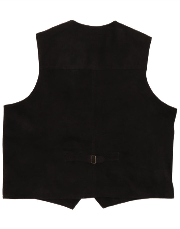 Pionier Herren Wildlederweste 4XL Schwarz