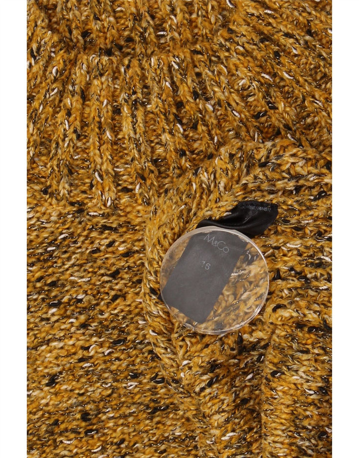 M&CO Damen-Pullover mit Rollkragen, Gr. 40, groß, gelb meliert