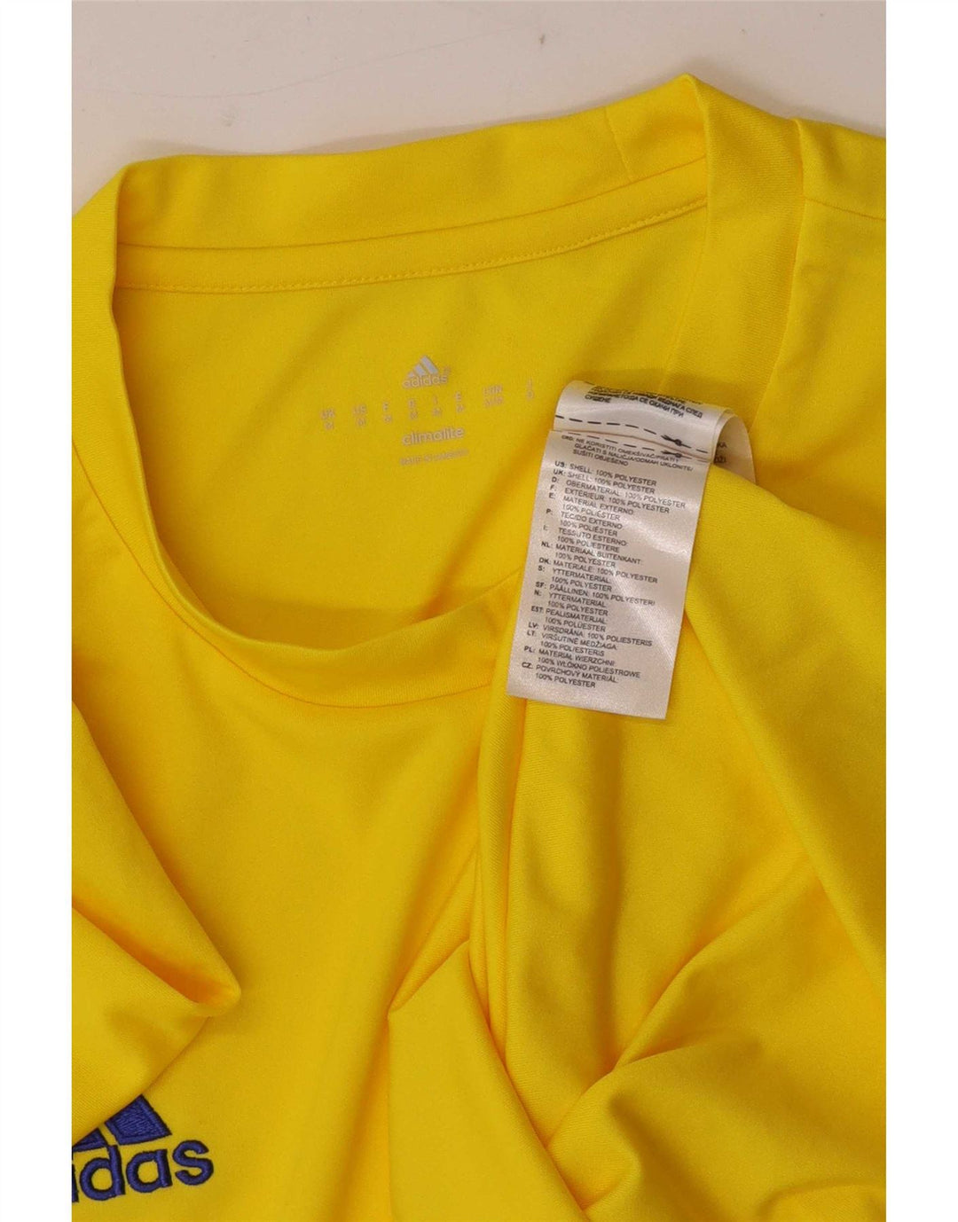 Adidas Herren Climalite T-Shirt Top Mittelgelbes Polyester