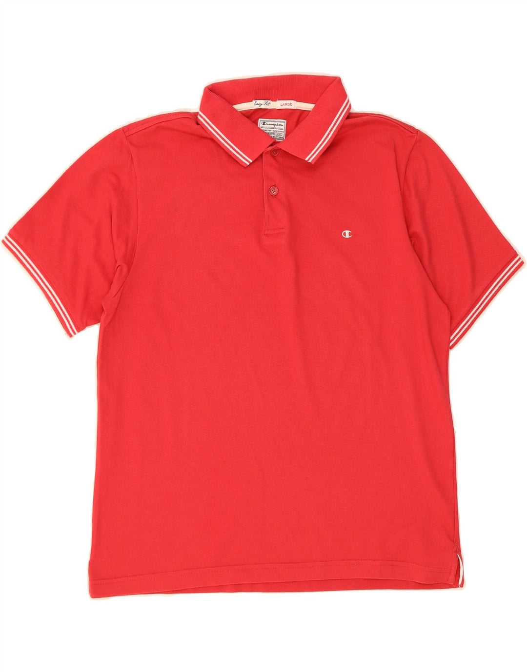 CHAMPION Mens Polo Shirt Large Red Vintage Champion and Second-Hand Champion from Messina Hembry 