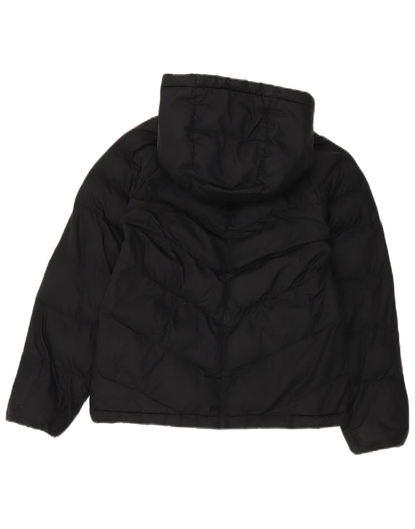 Nike Jungen-Kapuzenjacke, gepolstert, 10–11 Jahre, mittelgroßes schwarzes Polyester