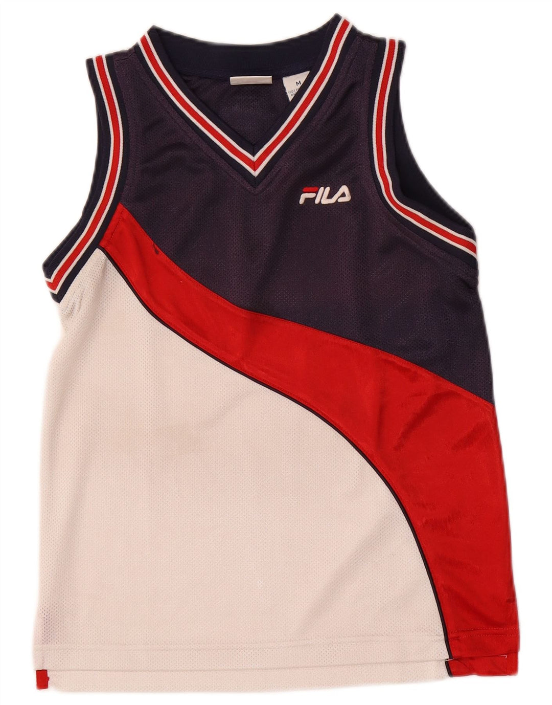 Fila Herren-Weste, mittelgroß, Marineblau, Farbblock-Polyester