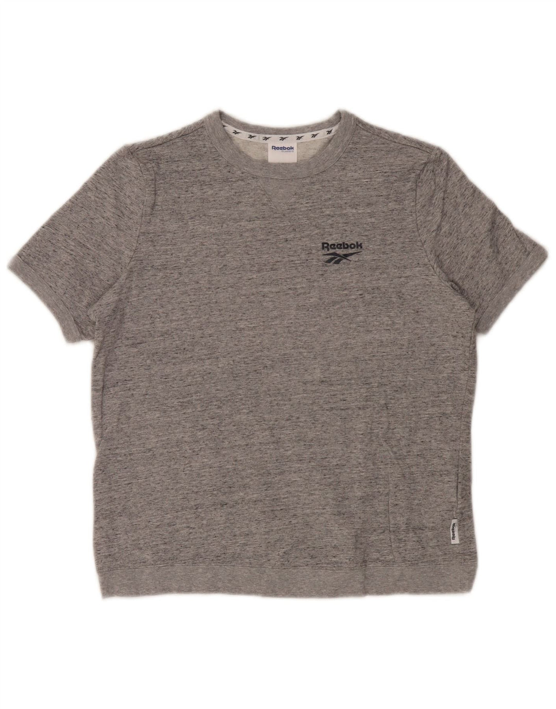 Reebok Damen Übergroßes T-Shirt Top UK 8/10 Small Grau meliert