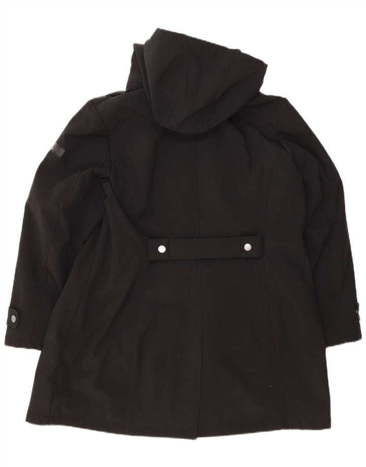 Dkny Damen-Parka mit Kapuze, UK 18, XL, Schwarz, Polyester