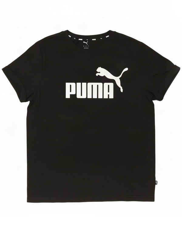Puma Herren Grafik T-Shirt Top Large Schwarz