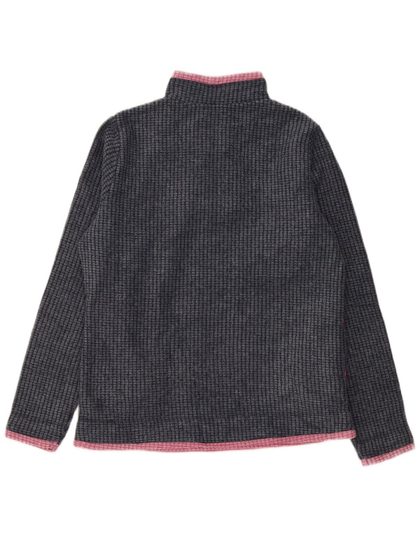 Weird Fish Damen-Fleecepullover mit Reißverschluss am Hals, UK 12, mittelgrau, Polyester