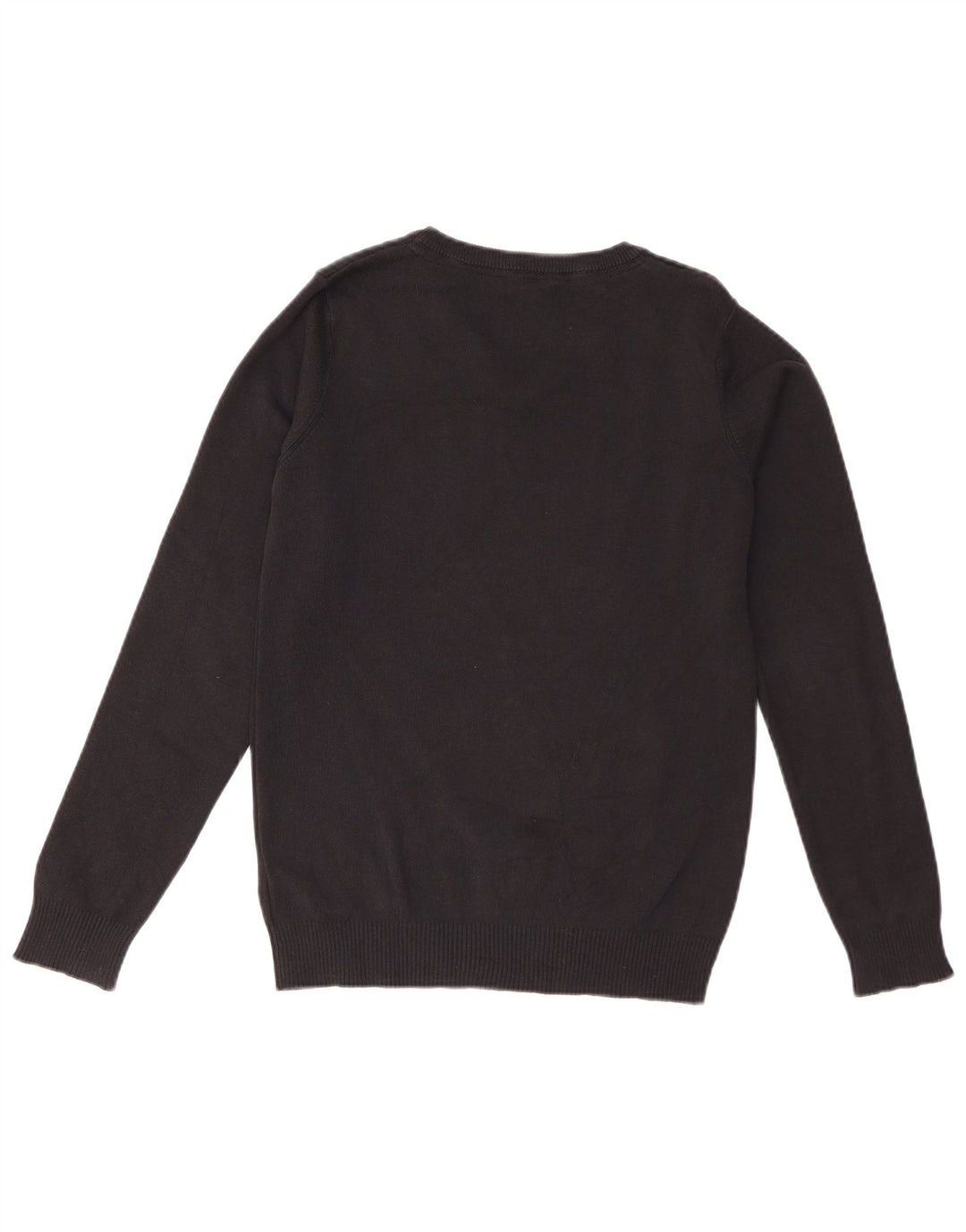 Marks & Spencer Jungen-Pullover mit V-Ausschnitt, 13–14 Jahre, schwarze Baumwolle