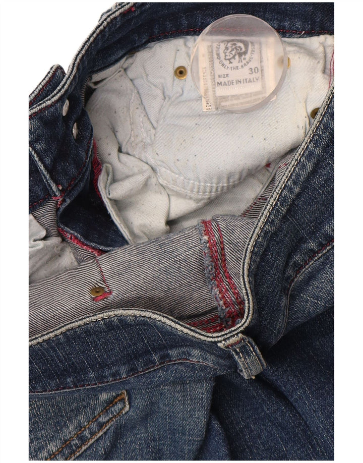 Diesel Damen Bootcut-Jeans W30 L29 Blaue Baumwolle