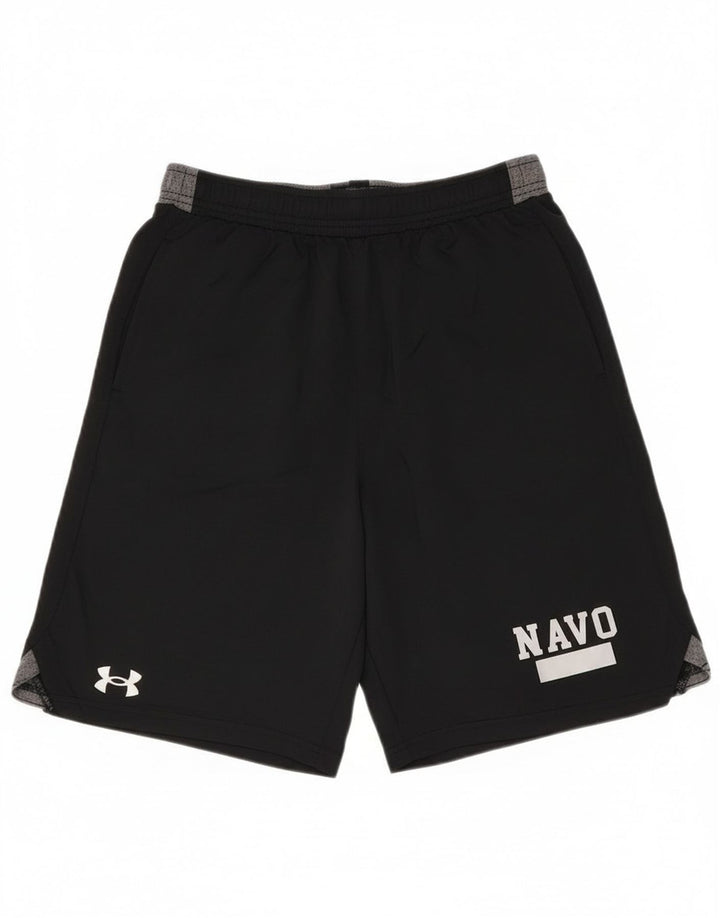 Under Armour Herren-Sportshorts mit Grafik, Größe S, schwarzes Farbblock-Polyester
