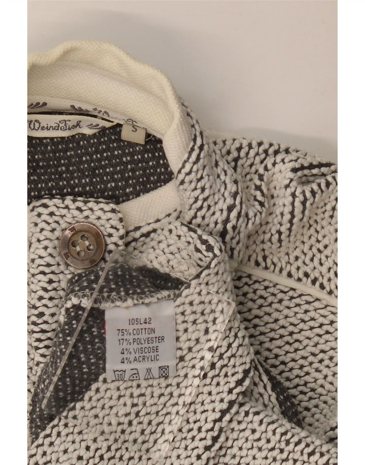 Weird Fish Damen-Sweatshirt mit Knopfkragen, Gr. 10, Größe S, Grau, Baumwolle