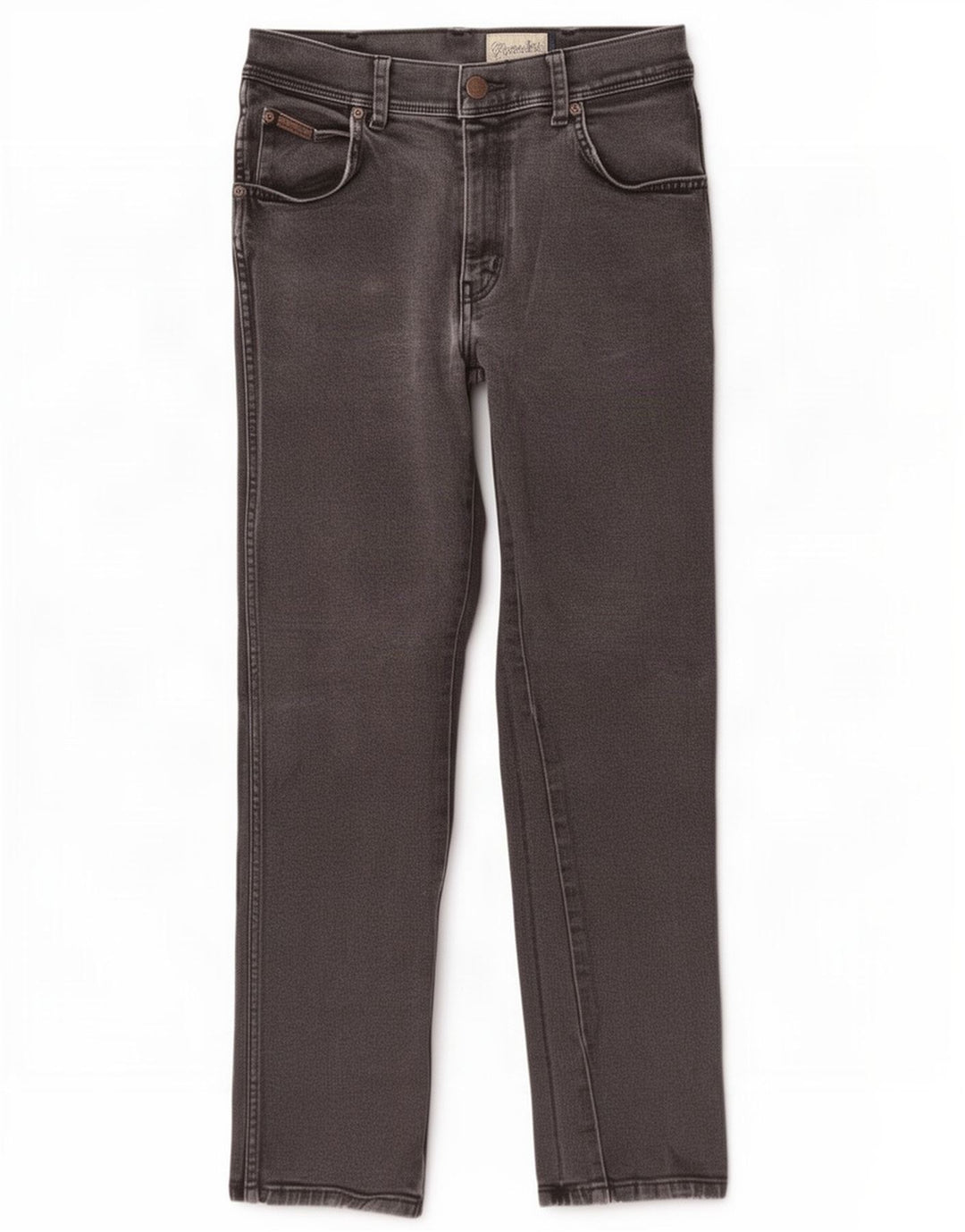 Wrangler Herren Texas Stretch Straight Jeans W32 L30 Graue Baumwolle