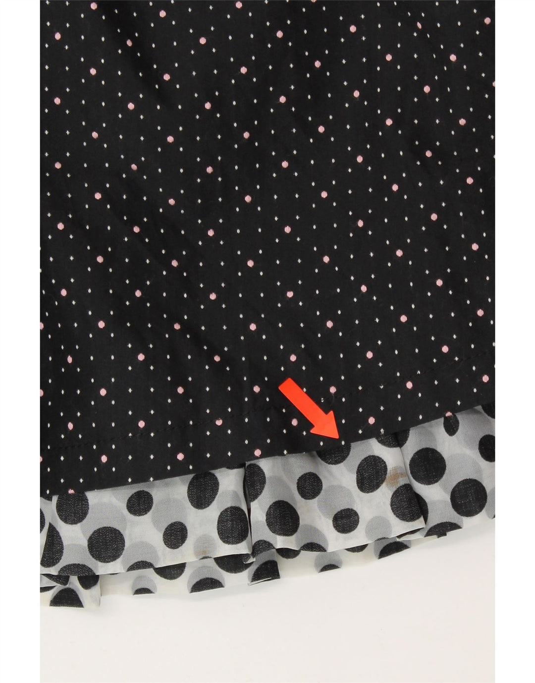 A.YILIAN Damen-Minirock, Größe L, W30, Schwarz gepunktet