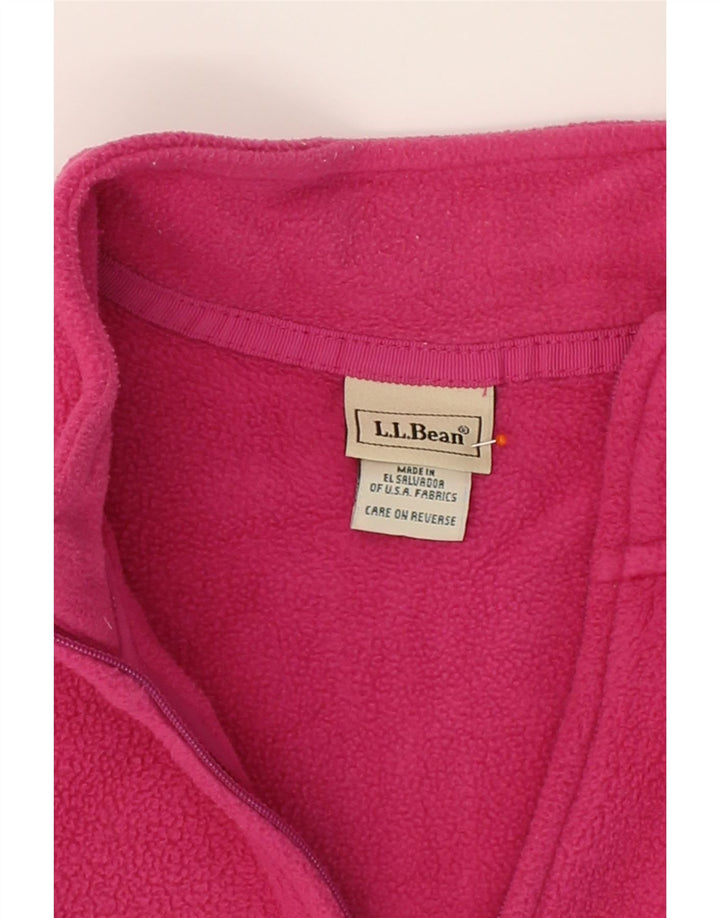L.L.BEAN Womens Fleece Jacket UK 14 Medium Pink Polyester Vintage L.L.Bean and Second-Hand L.L.Bean from Messina Hembry 