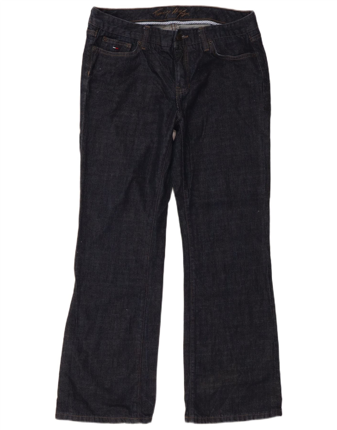 Tommy Hilfiger Damen Bootcut Jeans US 10 Large W31 L30 Marineblaue Baumwolle