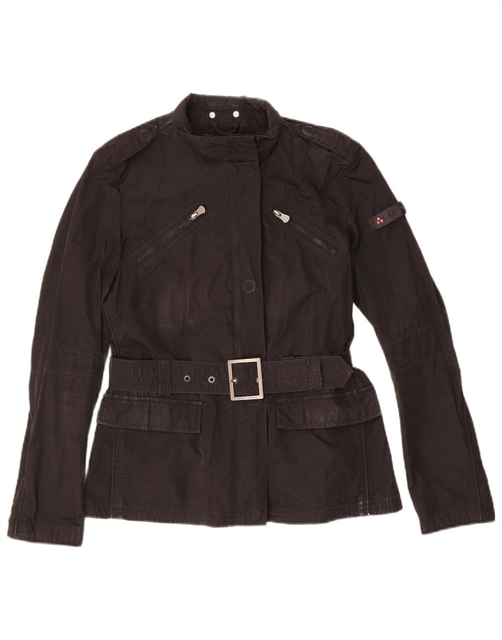PEUTEREY Womens Military Jacket IT 42 Medium Black Polyester