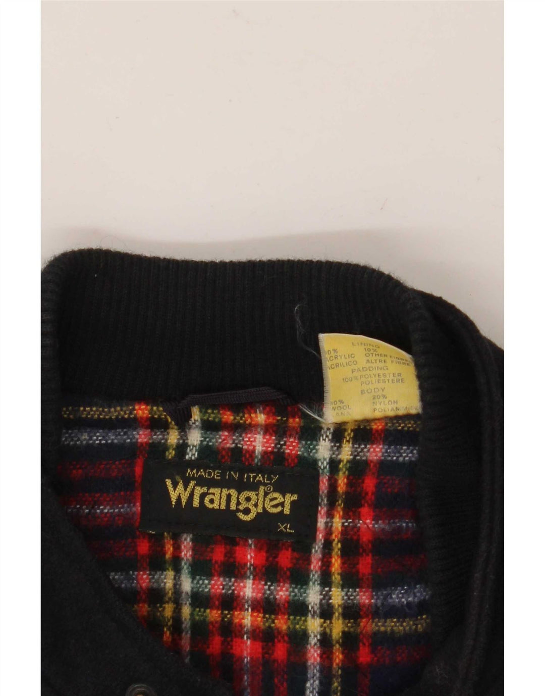 Wrangler Herren-Windbreaker-Mantel UK 42 XL Marineblaue Wolle