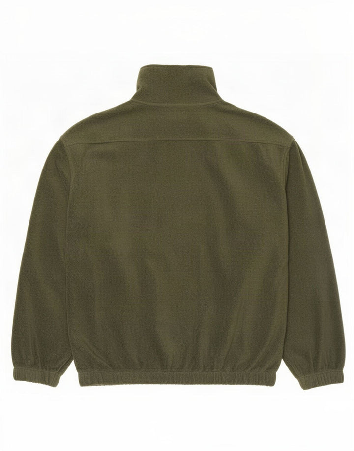 Vintage Herren Anorak Fleece Pullover Großes Khaki Polyester