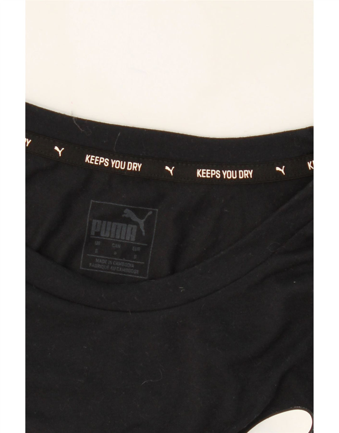 PUMA Womens Graphic T-Shirt Top UK 10 Small Black Vintage Puma and Second-Hand Puma from Messina Hembry 