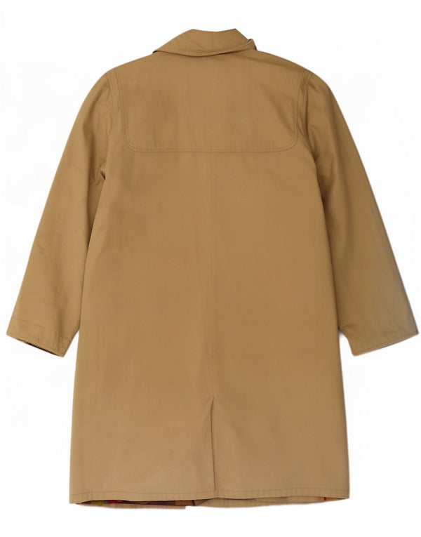 Vintage Damen Loose Fit Dufflecoat IT 42 Mittelbeige Baumwolle