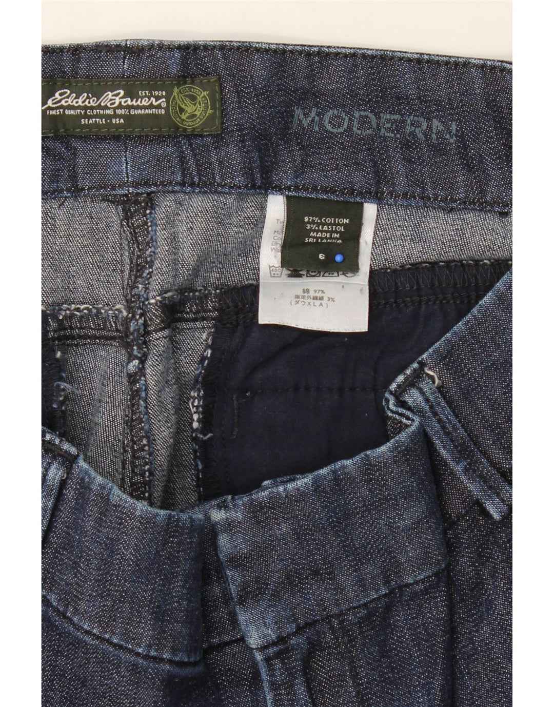EDDIE BAUER Womens Loose Jeans US 6 Medium W30 L28 Navy Blue Cotton Vintage Eddie Bauer and Second-Hand Eddie Bauer from Messina Hembry 