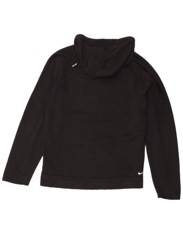 Nike Herren Dri Fit Graphic Hoodie Pullover Mittelschwarze Baumwolle