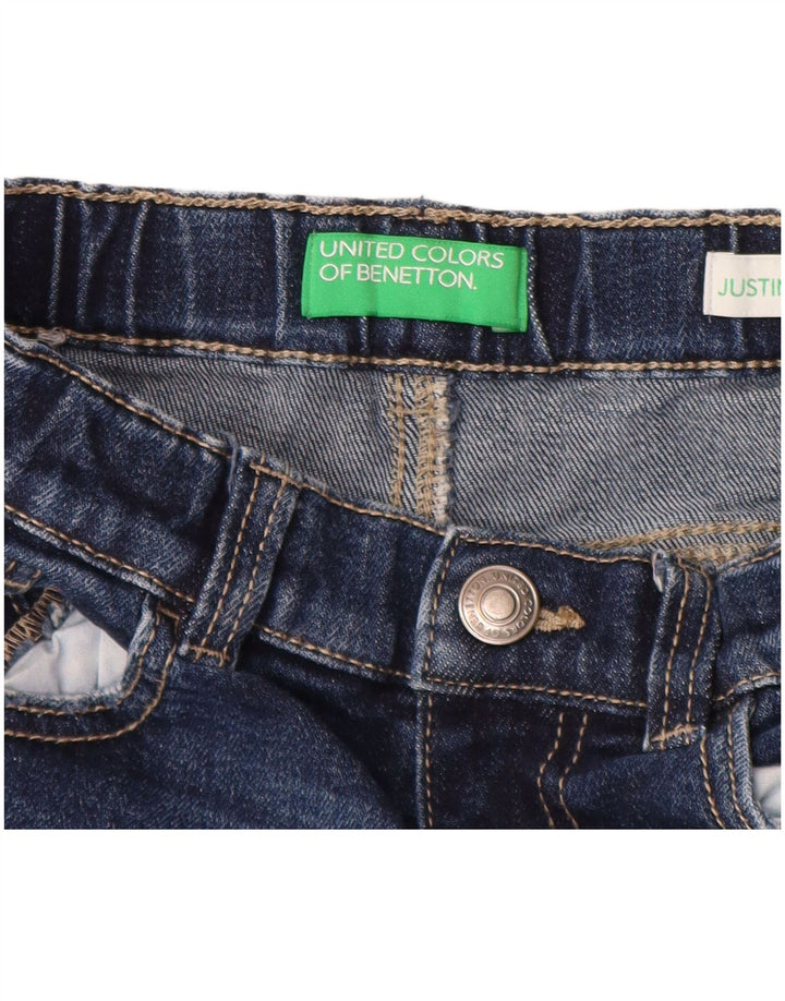 BENETTON Justin Straight Jeans für Jungen, 6–7 Jahre, W22 L17, blaue Baumwolle