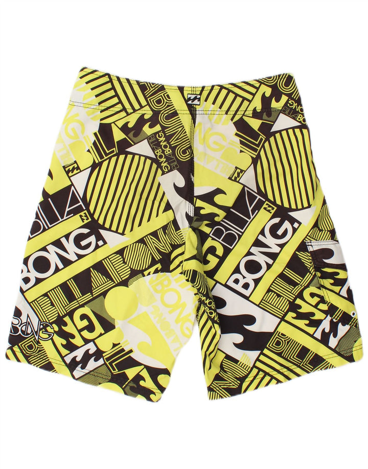Billabong Herren-Badeshorts mit Grafik, mittelgelbes geometrisches Polyester