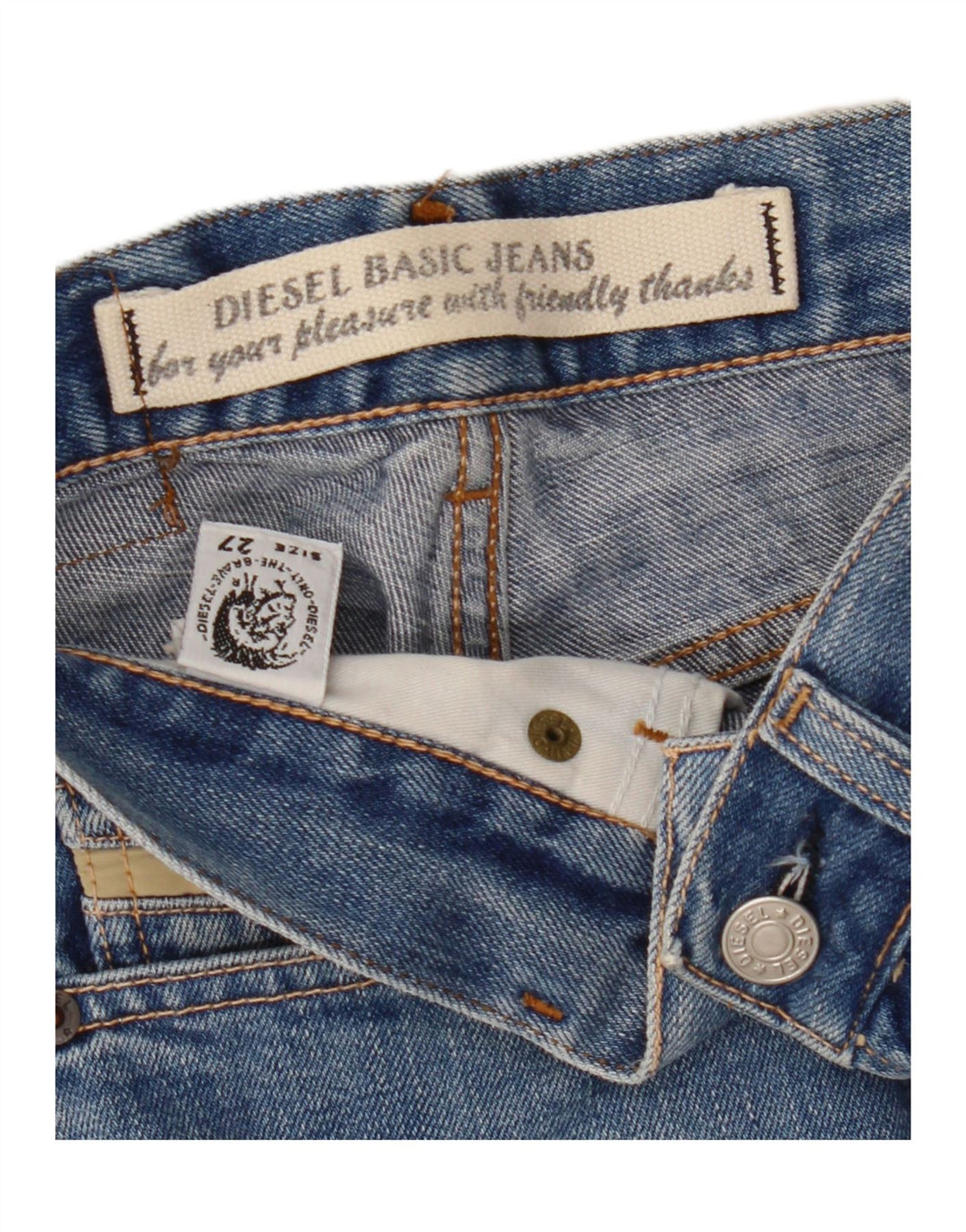 Diesel Damen Straight Jeans W27 L30 Blau