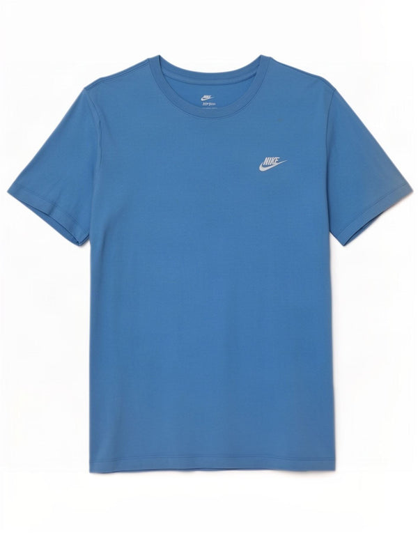 Nike Herren T-Shirt Top Large Blau Baumwolle