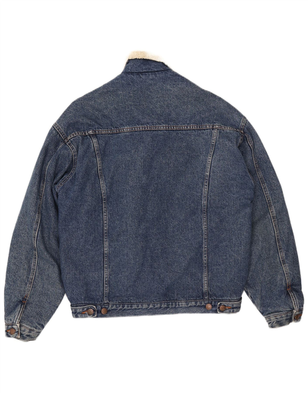 CASUCCI Herren Sherpa Jeansjacke UK 38 Mittelblaue Baumwolle