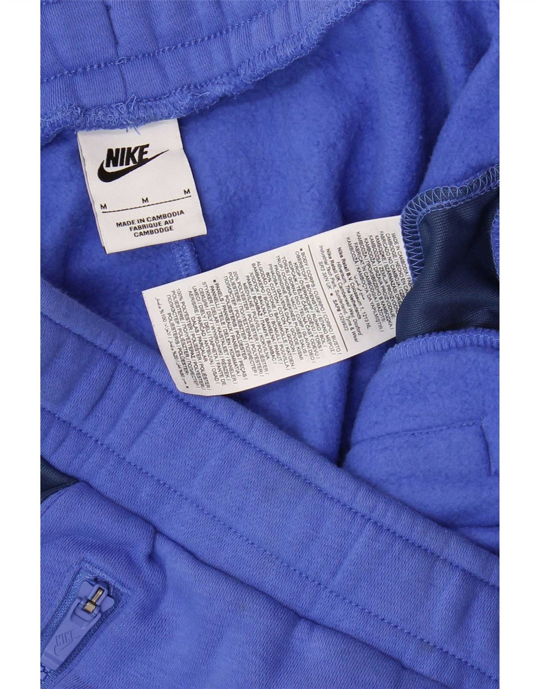 Nike Herren-Trainingshose, Jogginghose, Mittelblau, Colourblock-Baumwolle