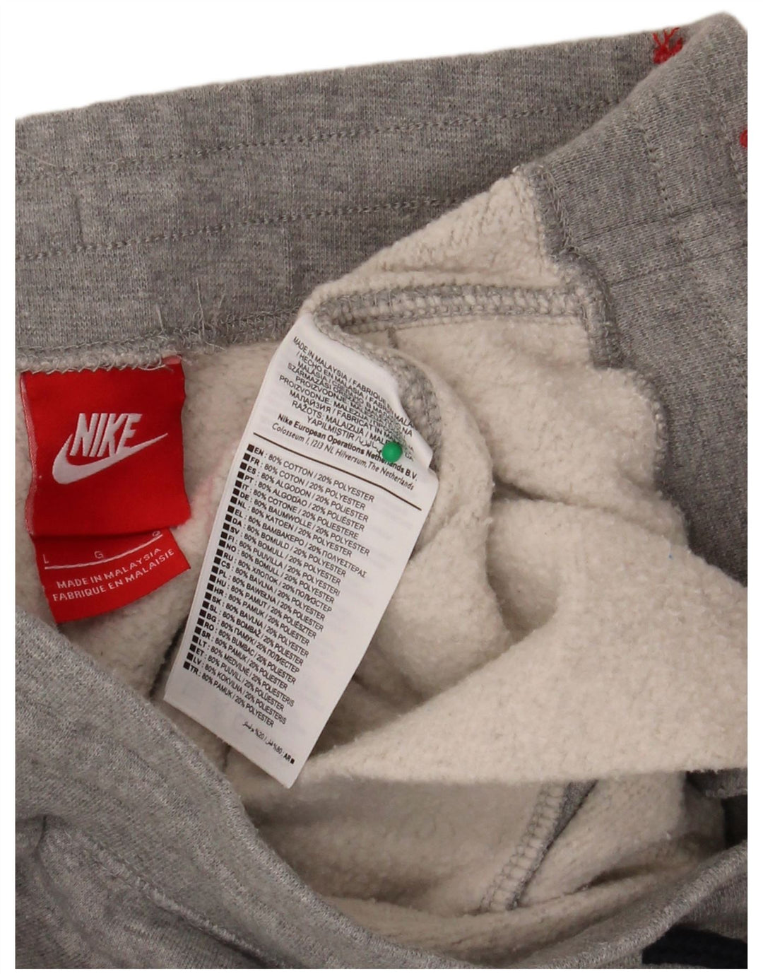 NIKE Herren-Trainingsanzug mit Grafik, Jogginghose, groß, grau gefleckte Baumwolle