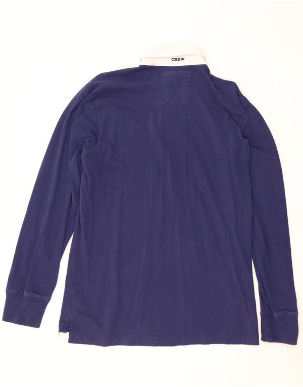 Crew Clothing Herren-Langarm-Rugby-Poloshirt, groß, marineblau, Baumwolle