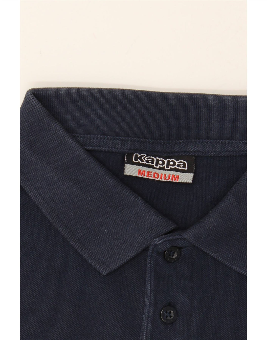KAPPA Mens Polo Shirt Medium Navy Blue Cotton Vintage Kappa and Second-Hand Kappa from Messina Hembry 