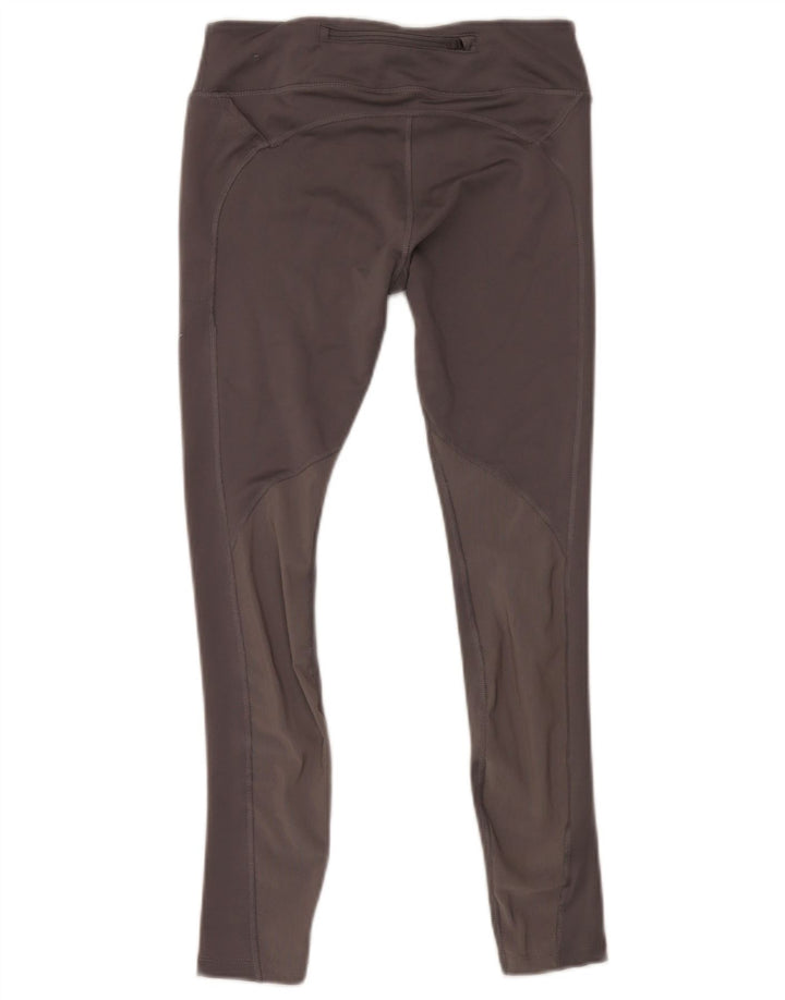 Nike Damen Dri Fit Crop Leggings UK 12 Mittelgraues Polyester