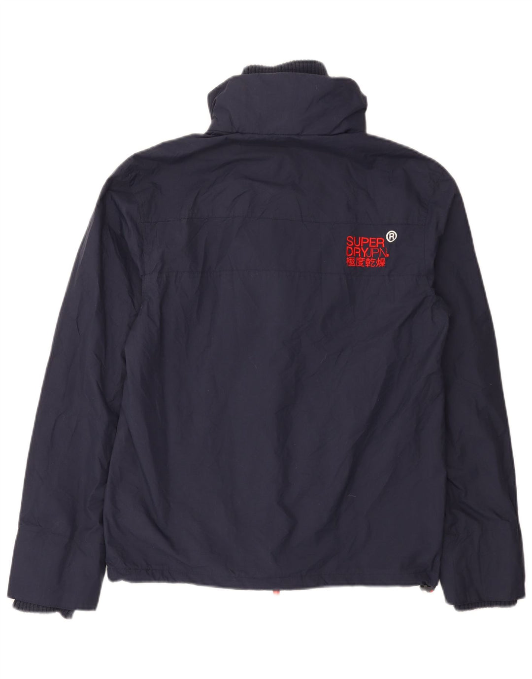 Superdry Herren Windcheater Regenjacke UK 36 Small Marineblaues Nylon