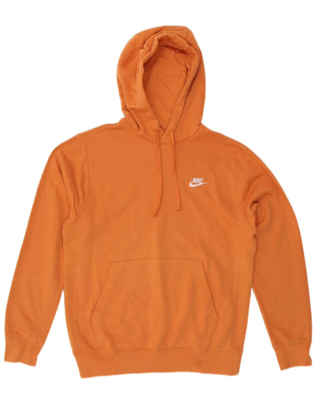 NIKE Herren Kapuzenpullover, Größe S, Orange, Baumwolle