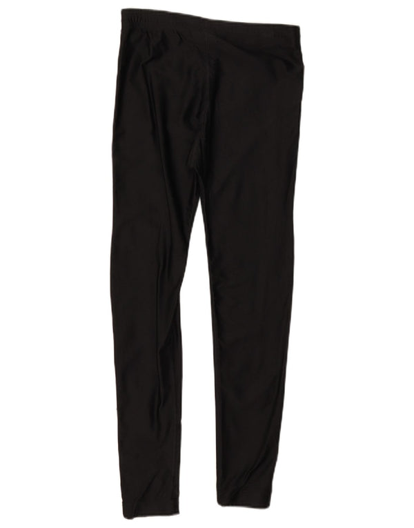 Reebok Womens Leggings UK 12 Medium Black Colourblock Polyester