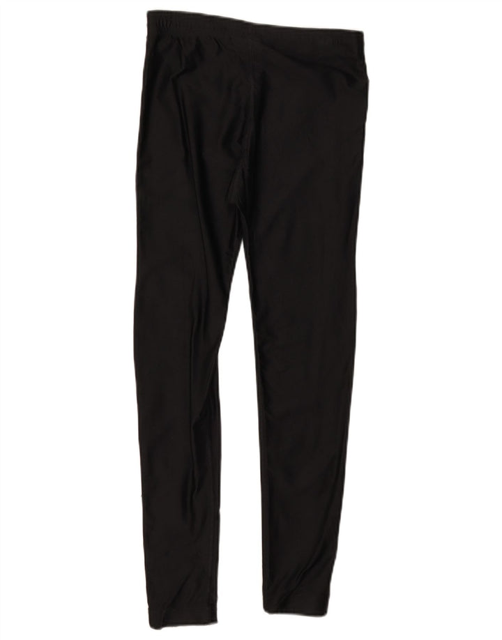 Reebok Damen Leggings UK 12 Mittelschwarzes Colourblock-Polyester