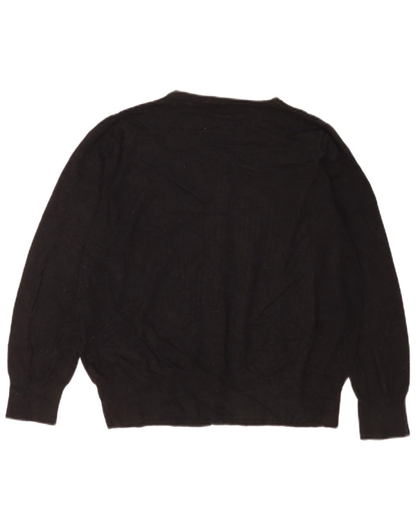 Marks & Spencer Damen Strickjacke UK 18 XL Schwarz Viskose