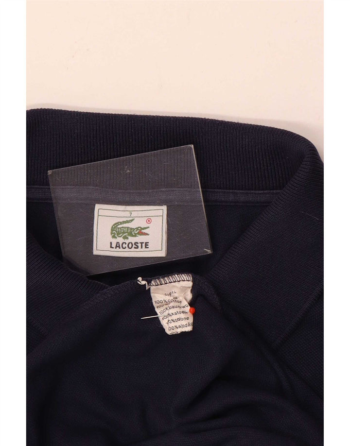 Lacoste Herren-Poloshirt, Größe 7 2XL, marineblaue Baumwolle