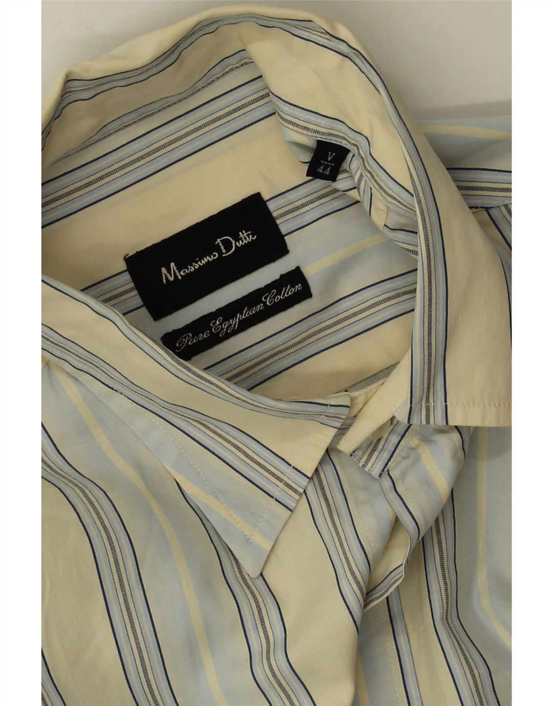 Massimo Dutti Herrenhemd EU 44 XS Gelb gestreift