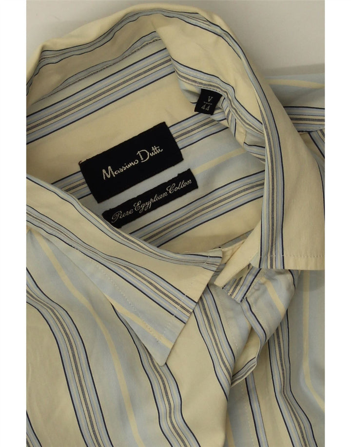 Massimo Dutti Herrenhemd EU 44 XS Gelb gestreift
