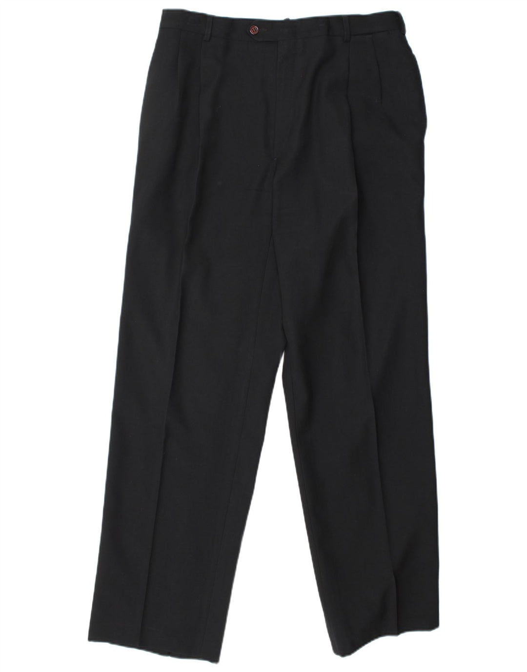 Egon Von Furstenberg Herren UK 40 Large W32 L32 Schwarze Schurwolle