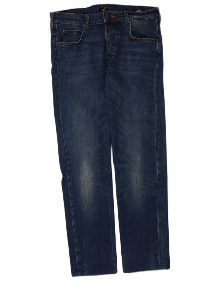 Lee Damen Powell Slim Jeans W31 L29 Blaue Baumwolle
