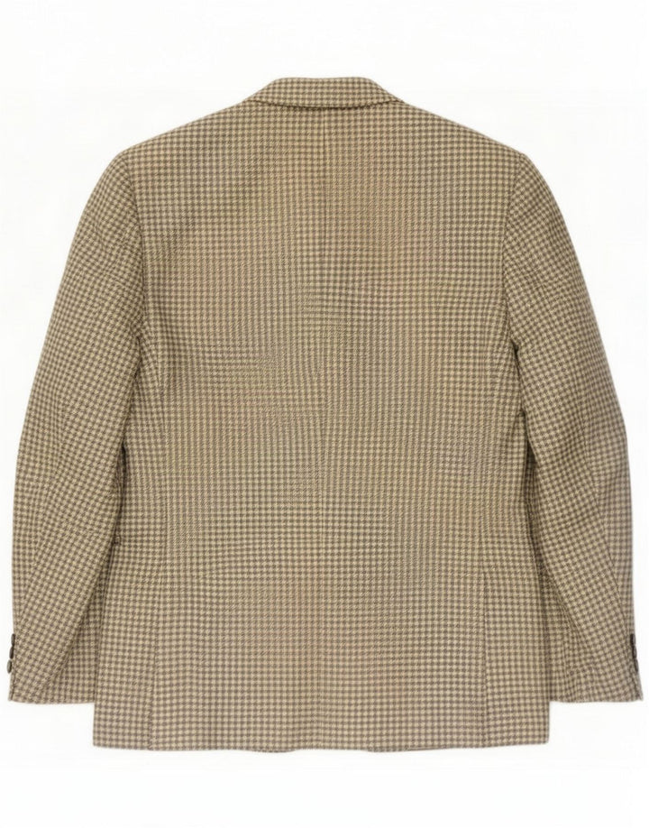 Stefanel Herren 3-Knopf-Blazerjacke IT 46 Small Grey Check Wool